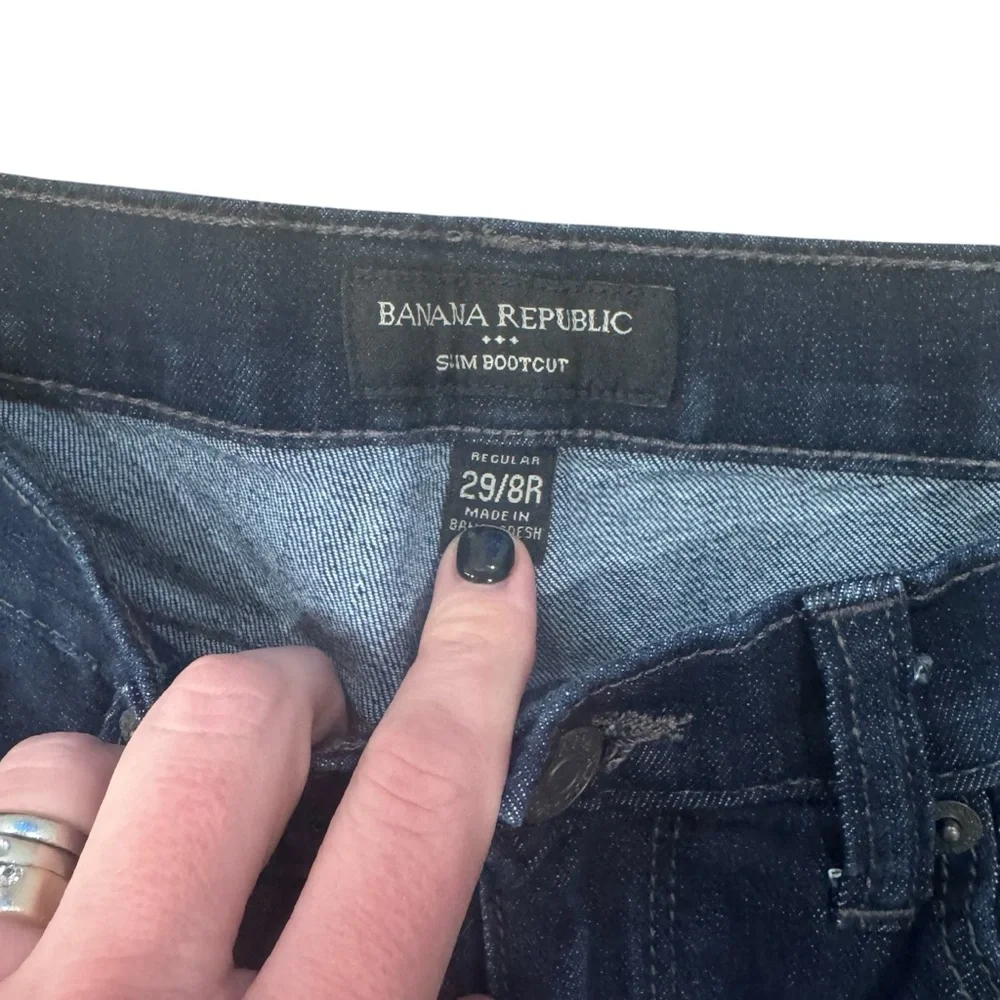Banana Republic Factory Dark Blue Slim Bootcut Jeans